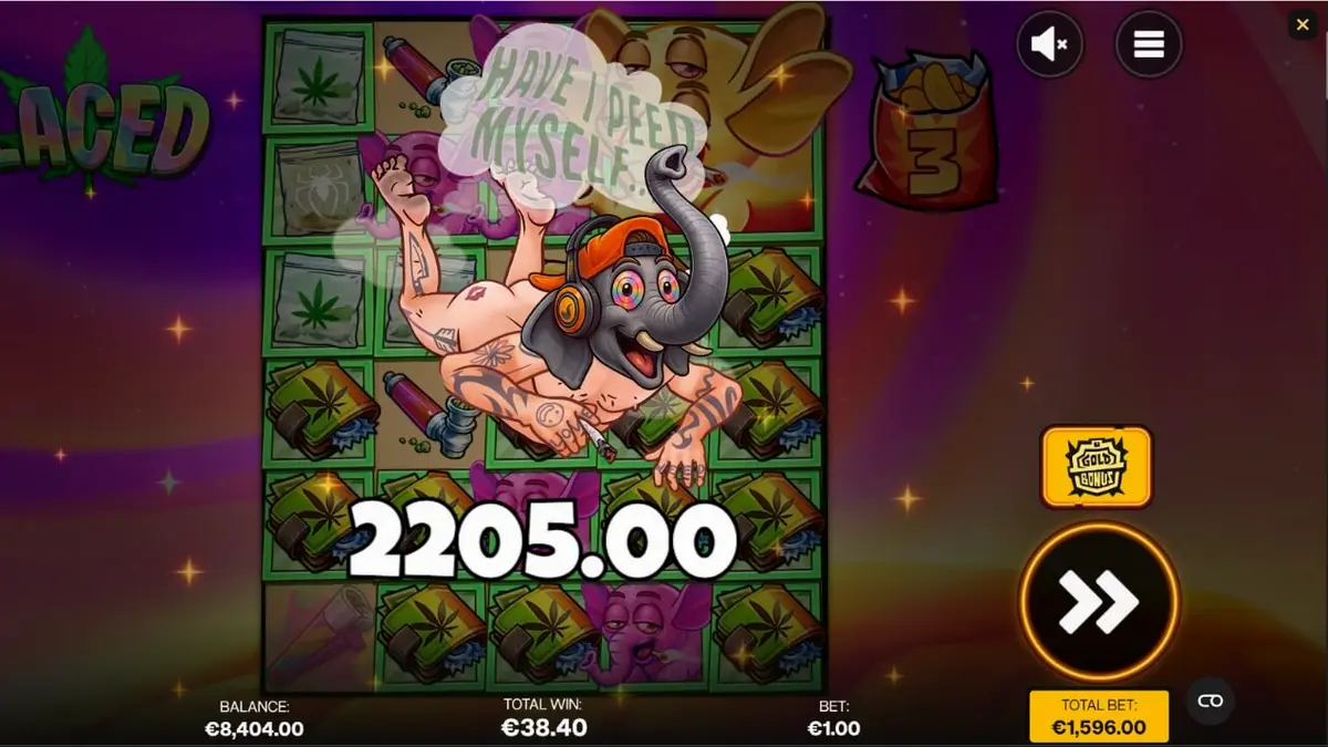 Giao diện trò chơi slot Laced với phong cách đồ họa độc đáo