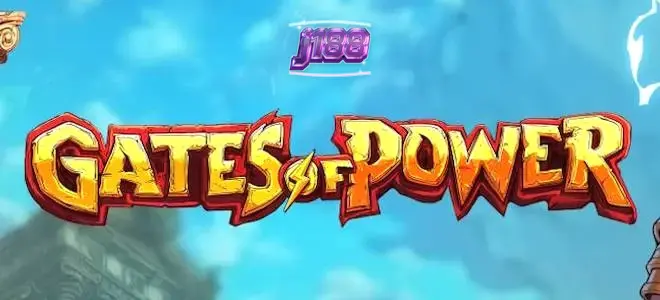 Giao diện trò chơi slot Gates of Power với hình ảnh các vị thần Hy Lạp